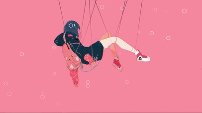 降落伞单纯美女