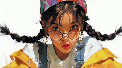 两条辫子女孩