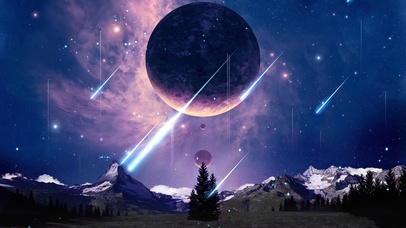 流星宇宙 风景动态壁纸 动态壁纸下载 元气壁纸