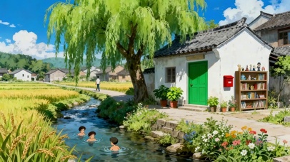 小清新夏日小镇