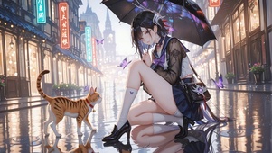 雨街邂逅