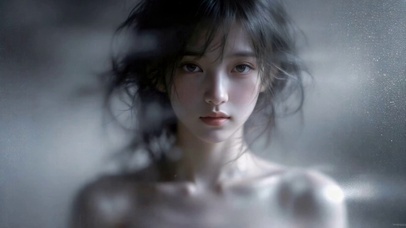 朦胧氛围感清纯美少女