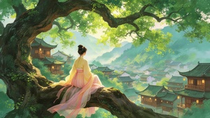 治愈系国风美女