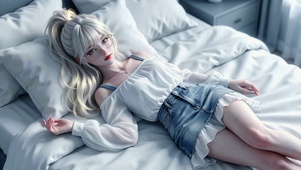 卧室清纯美少女