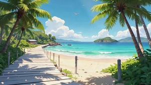 灿烂的阳光和海风