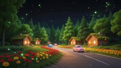 夜景树木