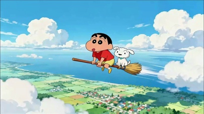 奔赴美好！小新小白的魔法扫帚~