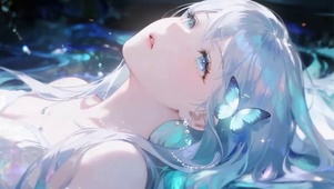 唯美银发少女