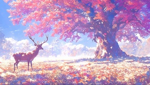 梦幻枫林小鹿