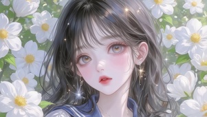 白花映影闪耀少女