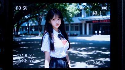 胶片质感校园清纯女孩