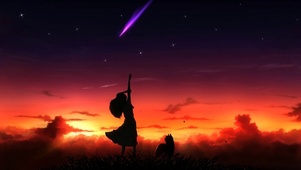 晚霞的流星