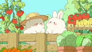 菜园里的软萌小兔