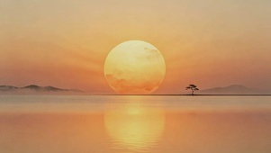 治愈夕阳意境风景