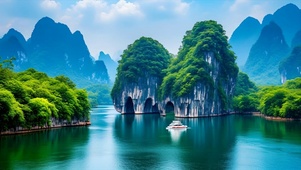 绿色护眼桂林山水