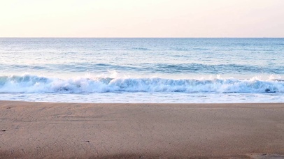 放松安静海滩海浪