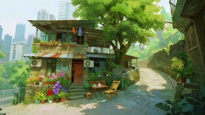 治愈插画风景