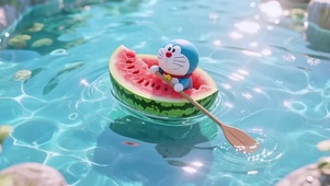 哆啦a梦西瓜船