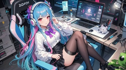 电竞少女の宅家工位