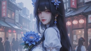 唯美动漫美女回眸