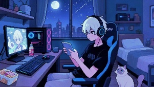 熬夜打游戏
