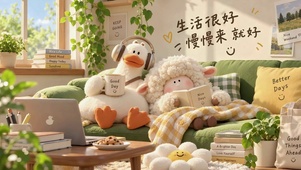 慵懒治愈慢生活可爱玩偶