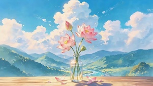 小清新荷花