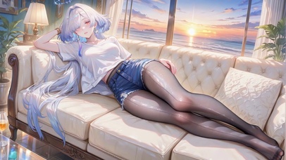 晚霞黑丝长腿女神-莫宁