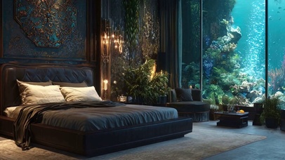 海底房间带鱼屏