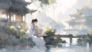 古风织女