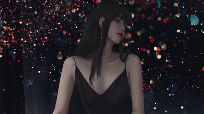 唯美少女伤感病变亮片粒子