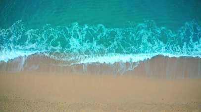 唯美沙滩海浪4K