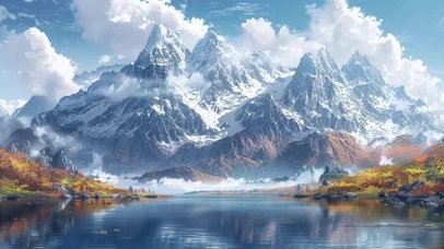 云雾缭绕 俊俏山峰