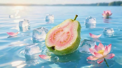 水面冰块芭乐