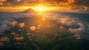 山谷城市全景