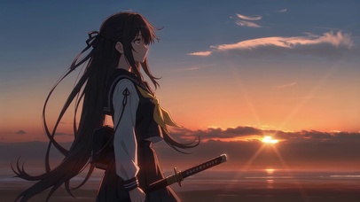 夕阳武士少女