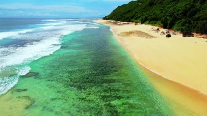 4K清凉清澈海浪