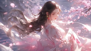 樱花散落