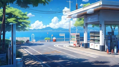 海边加油站