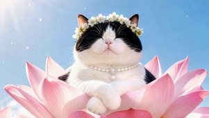 荷间奶牛猫
