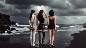 海边氛围感美女