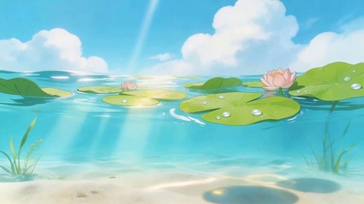 清凉夏日荷塘