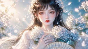蓝楹花少女