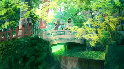 护眼绿色竹林风景