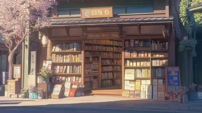 温馨午后阳光街角书店
