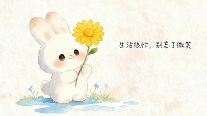生活很忙别忘了微笑