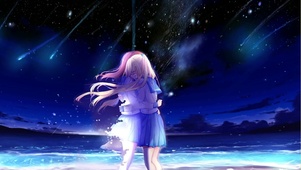 星空下的女孩