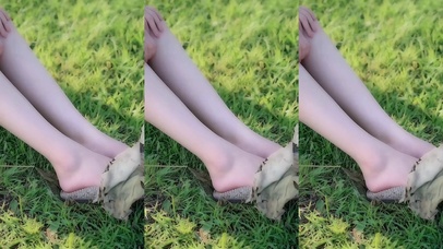 阳光下的白裙女友