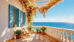 海滨鲜花小屋