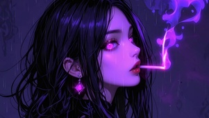 抽烟的女孩